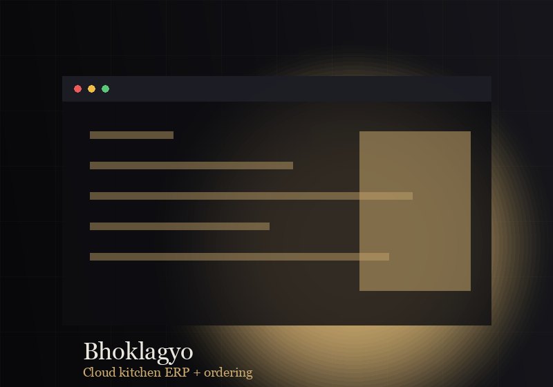 Bhoklagyo — Cloud Kitchen ERP & Ordering